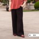 零束缚 春季 美丽客栈悠行裤 显瘦休闲裤 重工直筒裤 子女胖mm大码