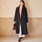 美丽客栈大码 胖mm翻领羊毛羊绒大衣女 毛呢外套2025冬新款 女装 长款