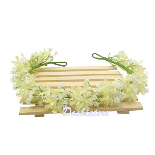 森系花圈仿真满天星欧美婚礼头饰奶白婚纱配饰小龙女花环新娘造型