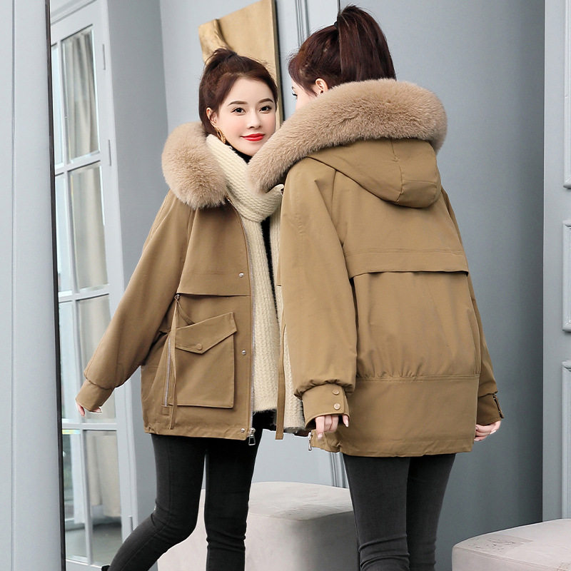 新款加厚耐热棉衣2025年冬装派克羽绒棉服宽松休闲毛绒内胆派克服,女装/女士精品,派克服,淘宝优惠券,粉丝福利购,淘宝优惠卷