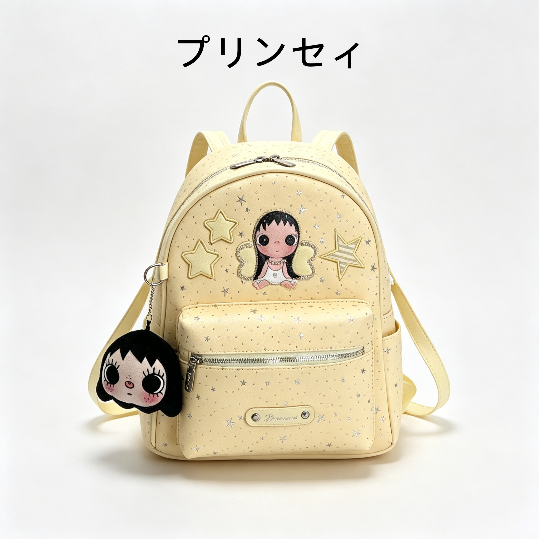 【品牌直营】日本プリンセィ可爱卡通双肩背包女星星图案学生书包