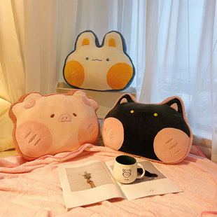 卡通动物抱枕毯子二合一枕头女生睡觉车内靠枕办公室午睡靠垫女生