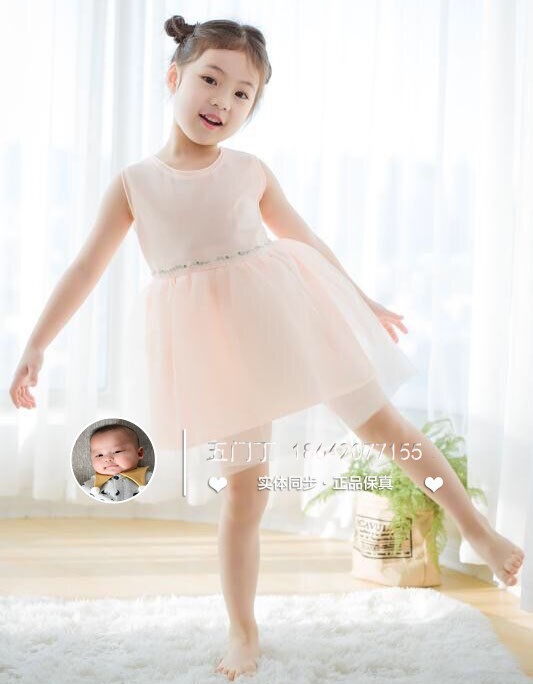 夏季清凉女童连衣裙女宝短裙纯棉无袖公主裙纱纱裙子女裙童裙短裙