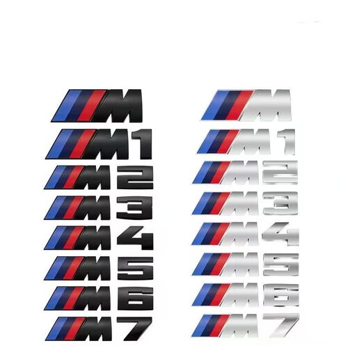 适用于宝马M后尾车标M1M2M3M4M5M6字标志3系5系X6M改装翼子板贴标