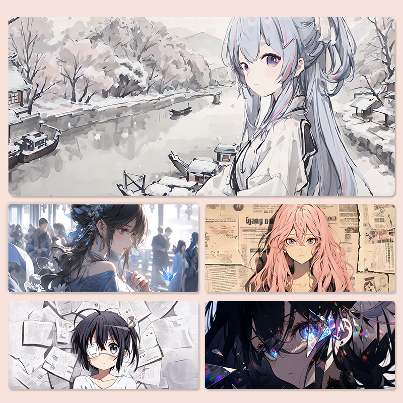 动漫鼠标垫超大二次元电竞滑鼠垫