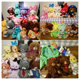 日本购回东迪中古小姐狗高飞疯帽子仙女教母大学熊毛绒公仔玩具