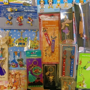 东京迪士尼中古金属挂件米奇米妮40周年 玩总胡迪巴斯光年手机链