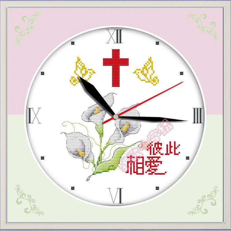 基督教十字绣 百合花彼此相爱 十字架 鸽子 福音钟表面印花十字绣在类目 居家布艺, 十字绣及工具配件, 十字绣套件中 - 来自Buy2taobao.com提供专业的淘宝代购服务