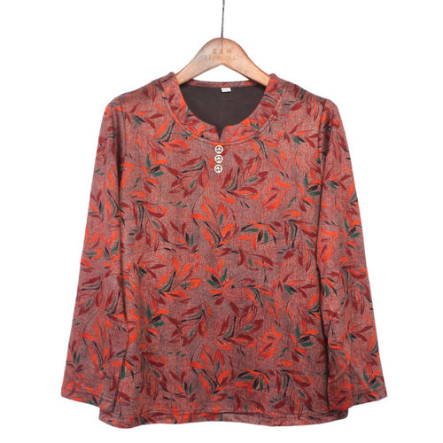 中老年女装秋装妈妈打底衫上衣