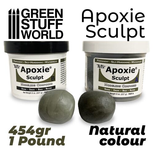 夜店特色 APOXIE SCULPT 1Lb Natural油管大神常用AB塑形雕刻补土