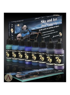 Scale75 SSE-007 Sky and Ice BLUE Paint Set 蓝色套装水性漆