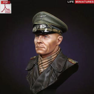 夜之工坊 Life Miniature 1/10隆美尔元帅胸像 韩冬教程适配 正版