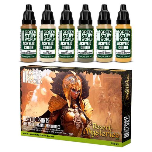 GreenStuffWorld GSW 套漆 -沙漠之谜 水性漆丙烯笔涂 战锤/人像/