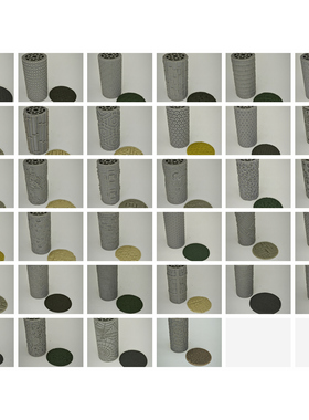 夜之工坊地形滚轮3D打印树脂长度60mm直径30mm地形图案制作工具