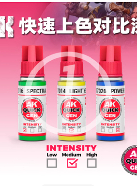 夜之工坊AK漆Quick gen水性漆对比漆系列微缩兵人战锤模型 18ml