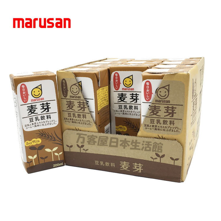 日本进口豆乳饮料 丸三/marusan 麦芽口味 豆乳饮料 200ml×12盒