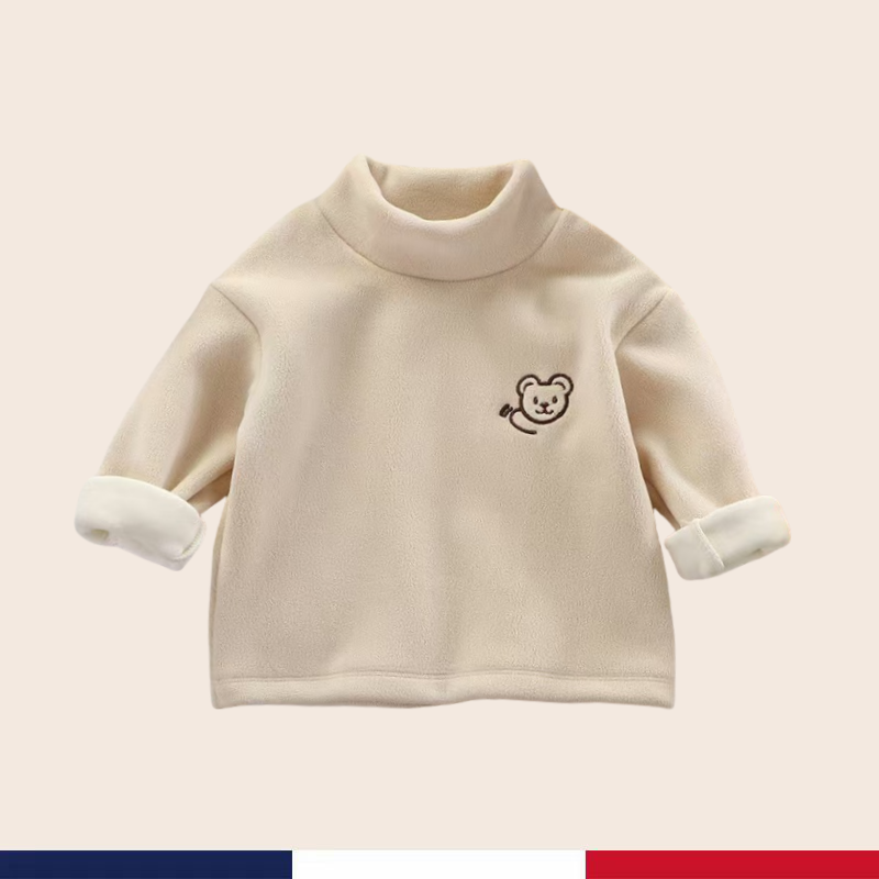 【2折专区】品牌撤柜清仓秋冬新款加厚半高领保暖刺绣小熊卫衣ins