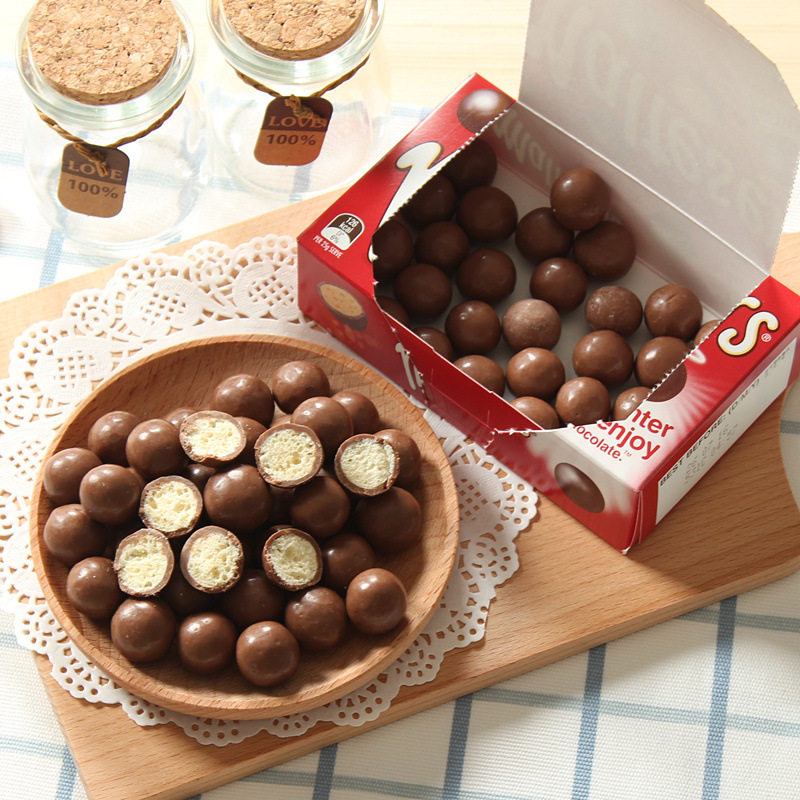 澳洲进口零食品 Maltesers麦提莎麦丽素脆心夹心牛奶/黑巧克力90g