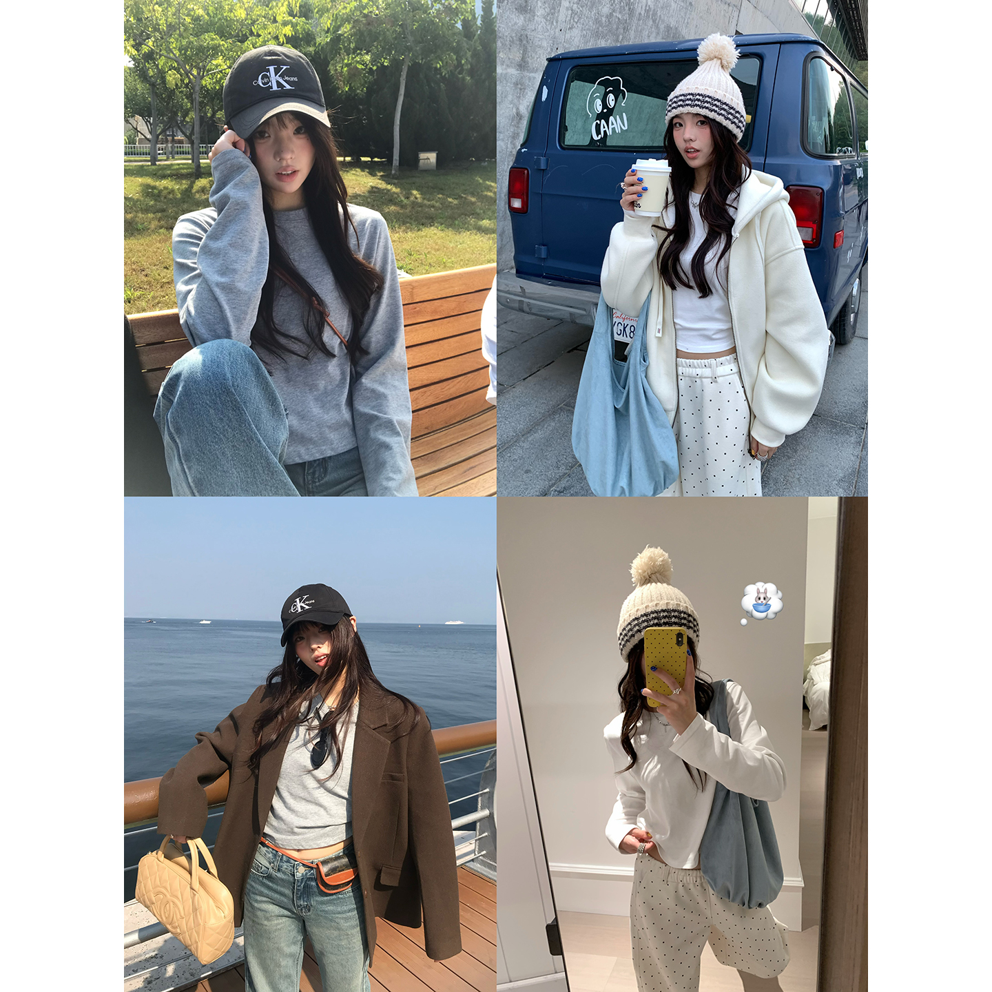 荒荒家磨毛长袖T打底内搭外穿女