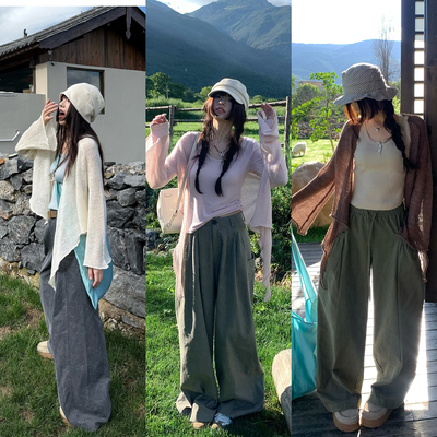 荒荒家不规则针织开衫