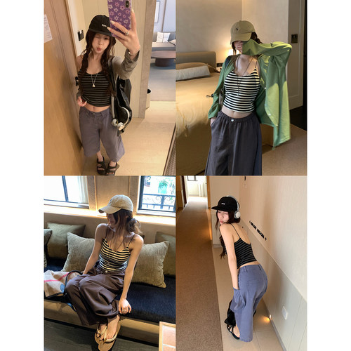 荒荒家 6/26 10:00AM 新品折扣！ 条纹吊带美背