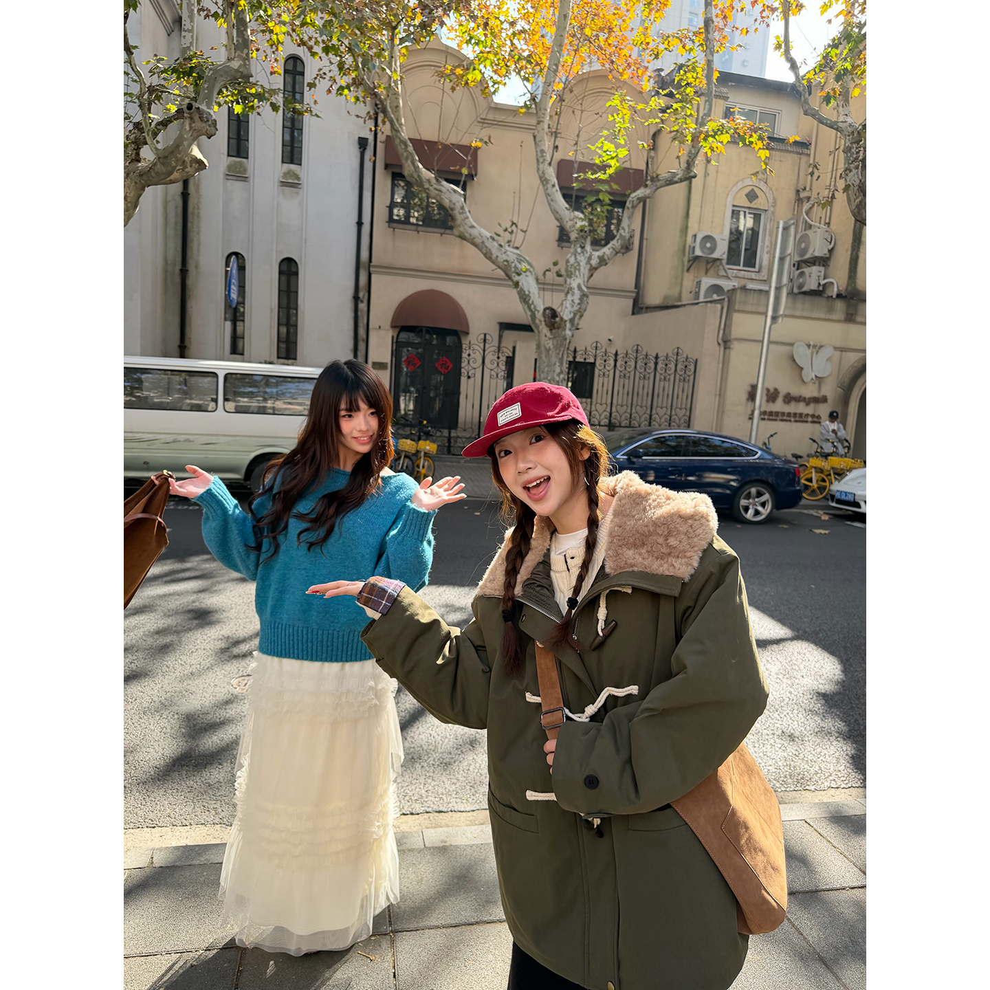 荒荒家木扣连帽大棉服2025冬季新款复古加厚军绿色工装棉袄外套女