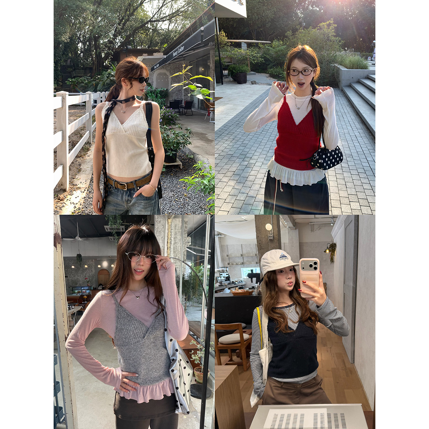 荒荒家 针织吊带2026春季新款无袖马甲V领设计叠穿打底内搭外穿女,女装/女士精品,背心吊带,淘宝优惠券,粉丝福利购,淘宝优惠卷