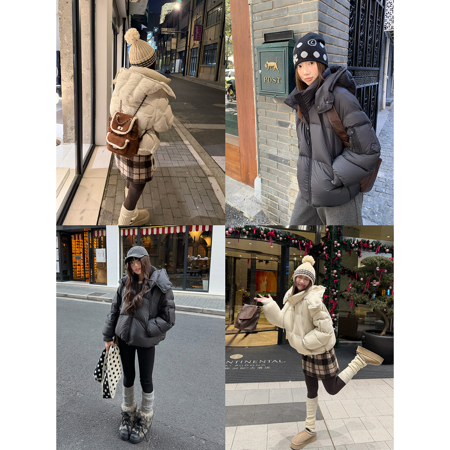 荒荒家泡芙感连帽羽绒服2025冬季新款宽松慵懒保暖时髦鸭绒外套女