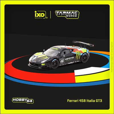 【超梦】Tarmac Works 1:64 法拉利 458 Italia GT3 合金车模型