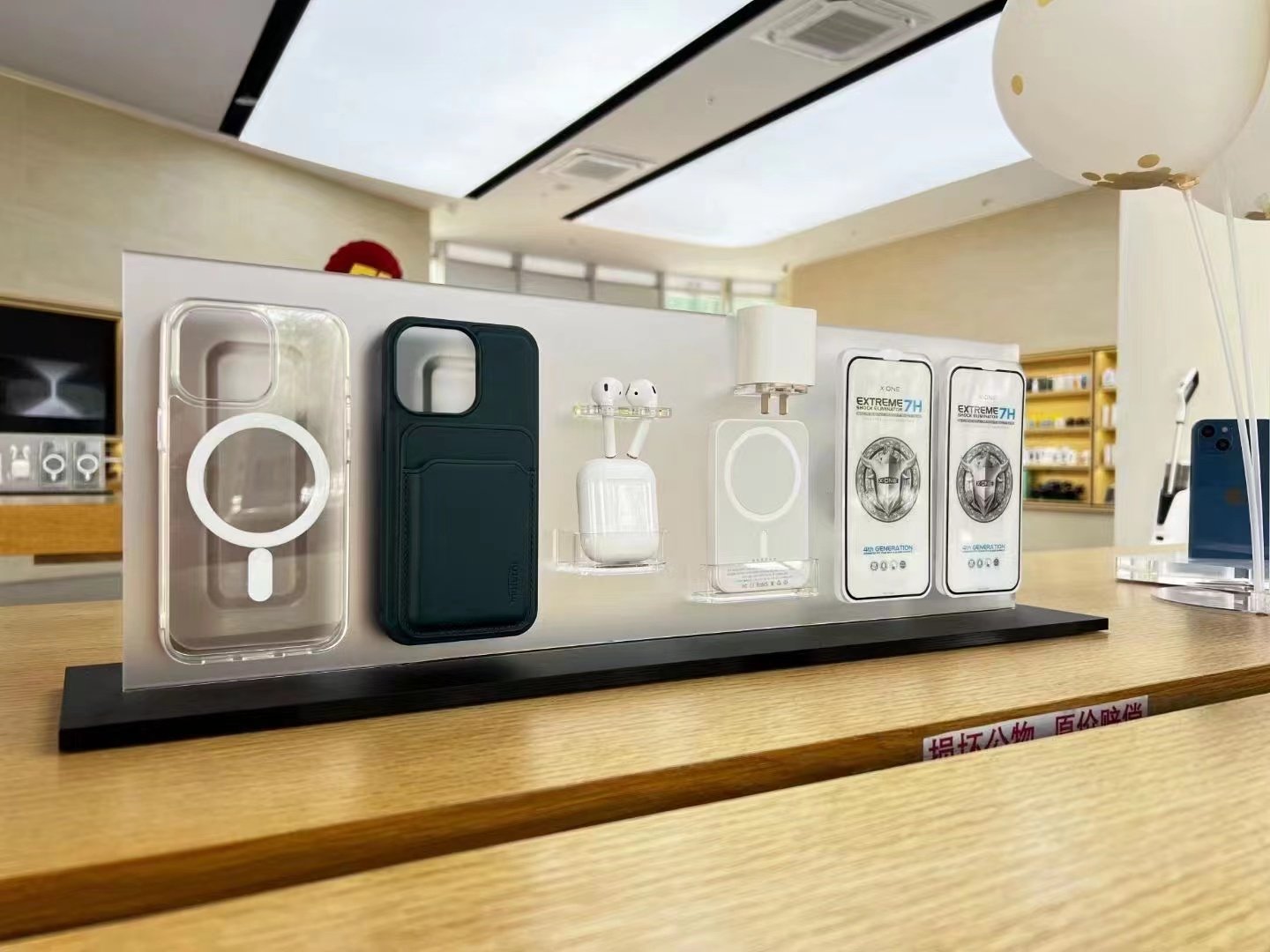 苹果桌面iPhone 15 5G发光字立牌台签广告真机摆件5G发光指引牌宣