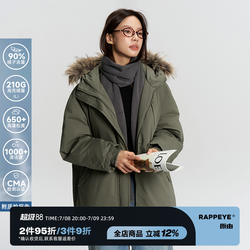 RAPPEYE復古休閑工裝羽絨派克服