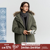 派克服 风羽绒服加厚抗寒毛领连帽中长款 RAPPEYE 复古休闲保暖工装