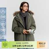 派克服 风羽绒服加厚抗寒毛领连帽中长款 RAPPEYE 复古休闲保暖工装