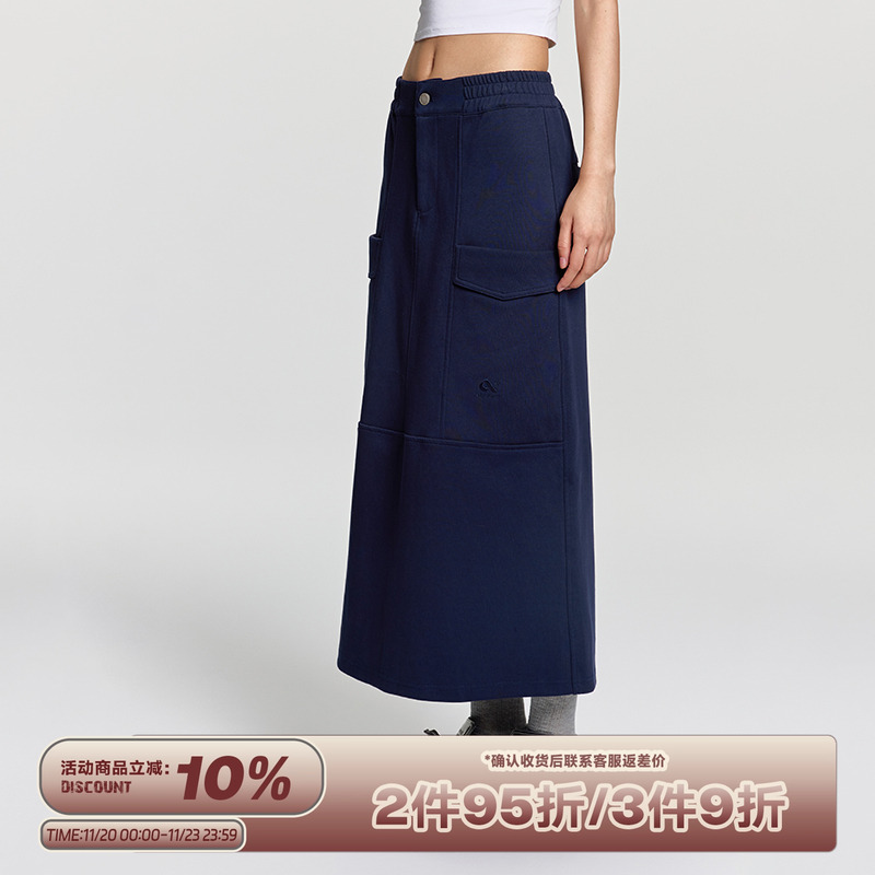 RAPPEYE美式中长款直筒拉链卫裙