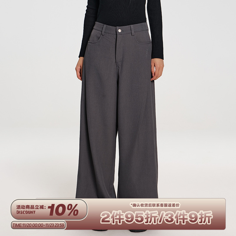 RAPPEYE宽松垂感直筒阔腿西装裤