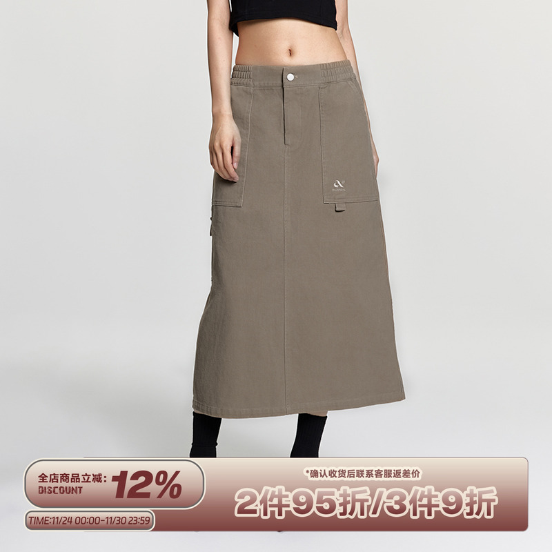 RAPPEYE美式复古国潮长款工装裙