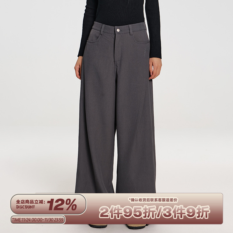 RAPPEYE宽松垂感直筒阔腿西装裤