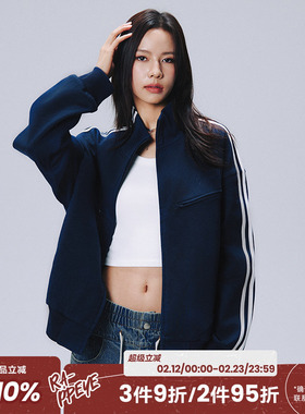 RAPPEYE双杠分割拉链卫衣潮牌男春秋美式百搭宽松运动开衫外套女