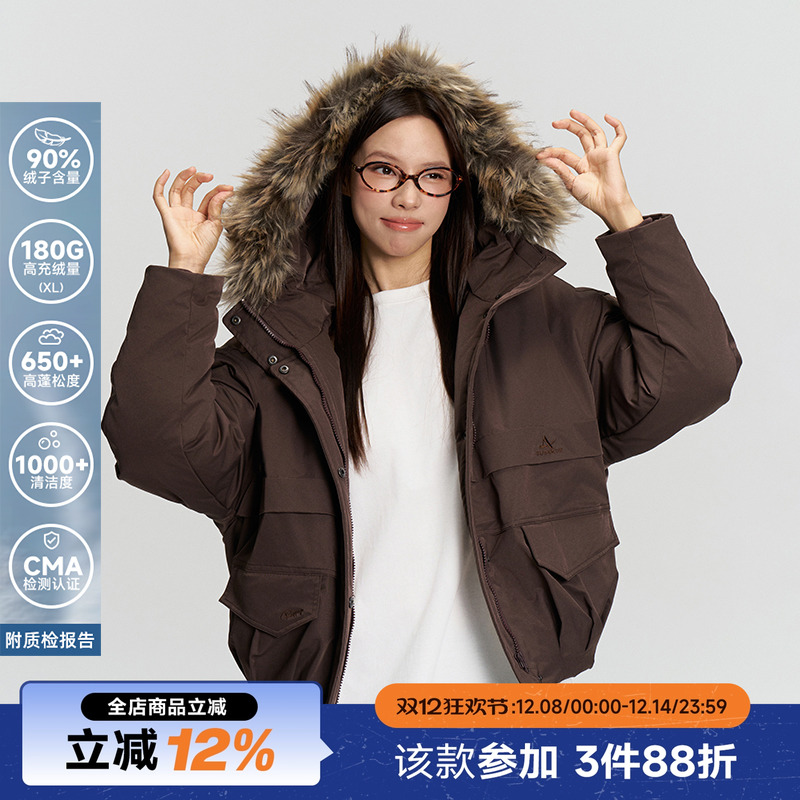 RAPPEYE复古工装羽绒短款派克服