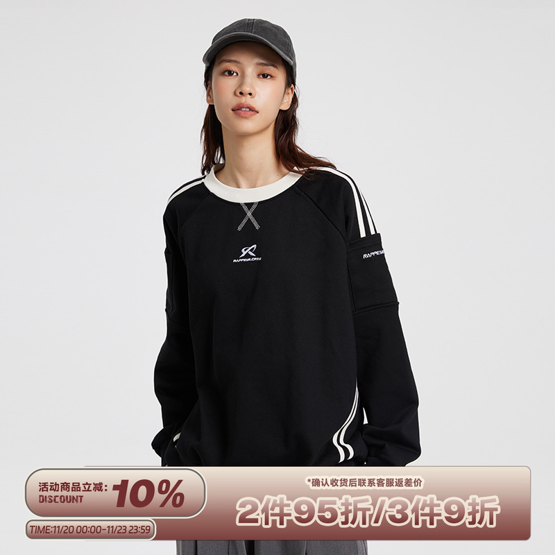 RAPPEYE双杠圆领情侣RAPP卫衣