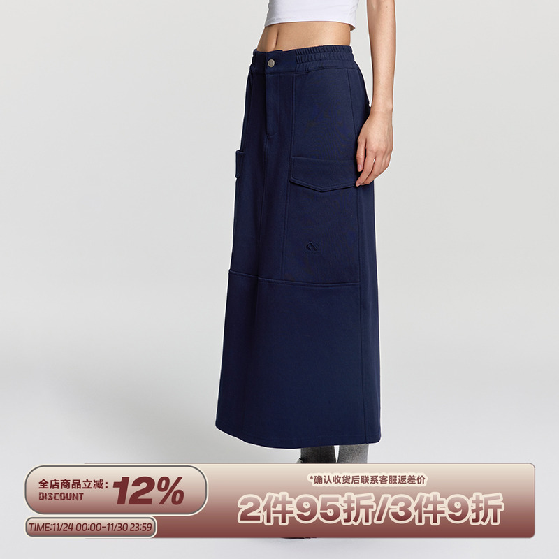 RAPPEYE美式中长款直筒拉链卫裙