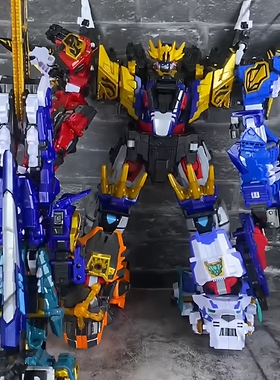 迷你特工队8最强恐龙暴龙战炫王变形机甲九9D9合体金刚玩具男孩