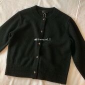 黑灰两色 书包扣山羊绒毛衣开衫 自留BI入 24b经典