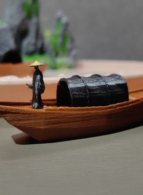 寒江孤影江湖故人古风武侠剑客刀客侠客小摆件微景观微缩小人物