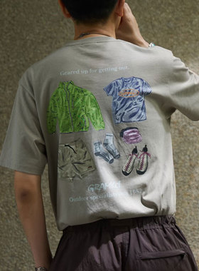 「现货」GRAMICCI小野人印花圆领全棉宽松短袖T恤男女款25新款