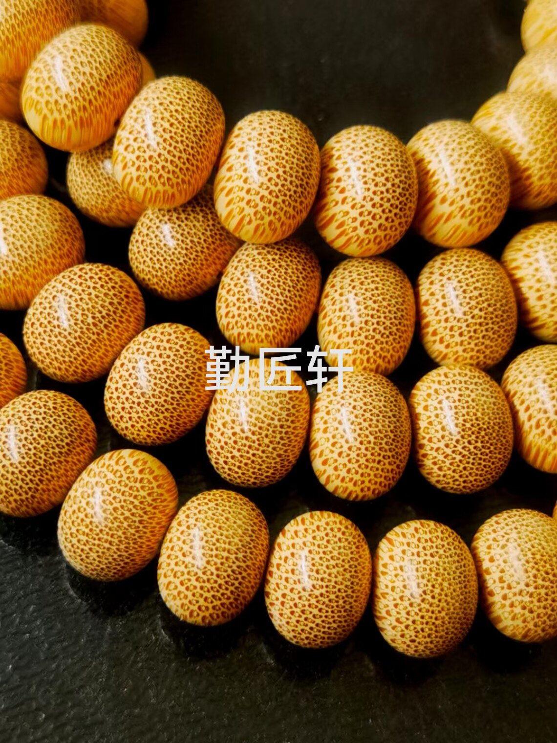 龙血金丝竹实心竹玉竹老料算盘珠手串手持纯手工佛珠爆满鱼籽