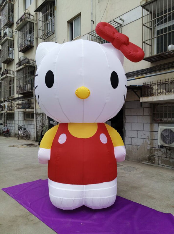 充气KT猫卡通气模 卡通公仔定制hello kitty哈喽凯蒂猫气模 kt猫