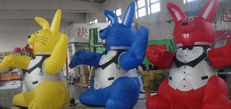 包邮充气卡通兔子广告气模人偶 婚庆彩虹门开业拱门帐篷厂家定做