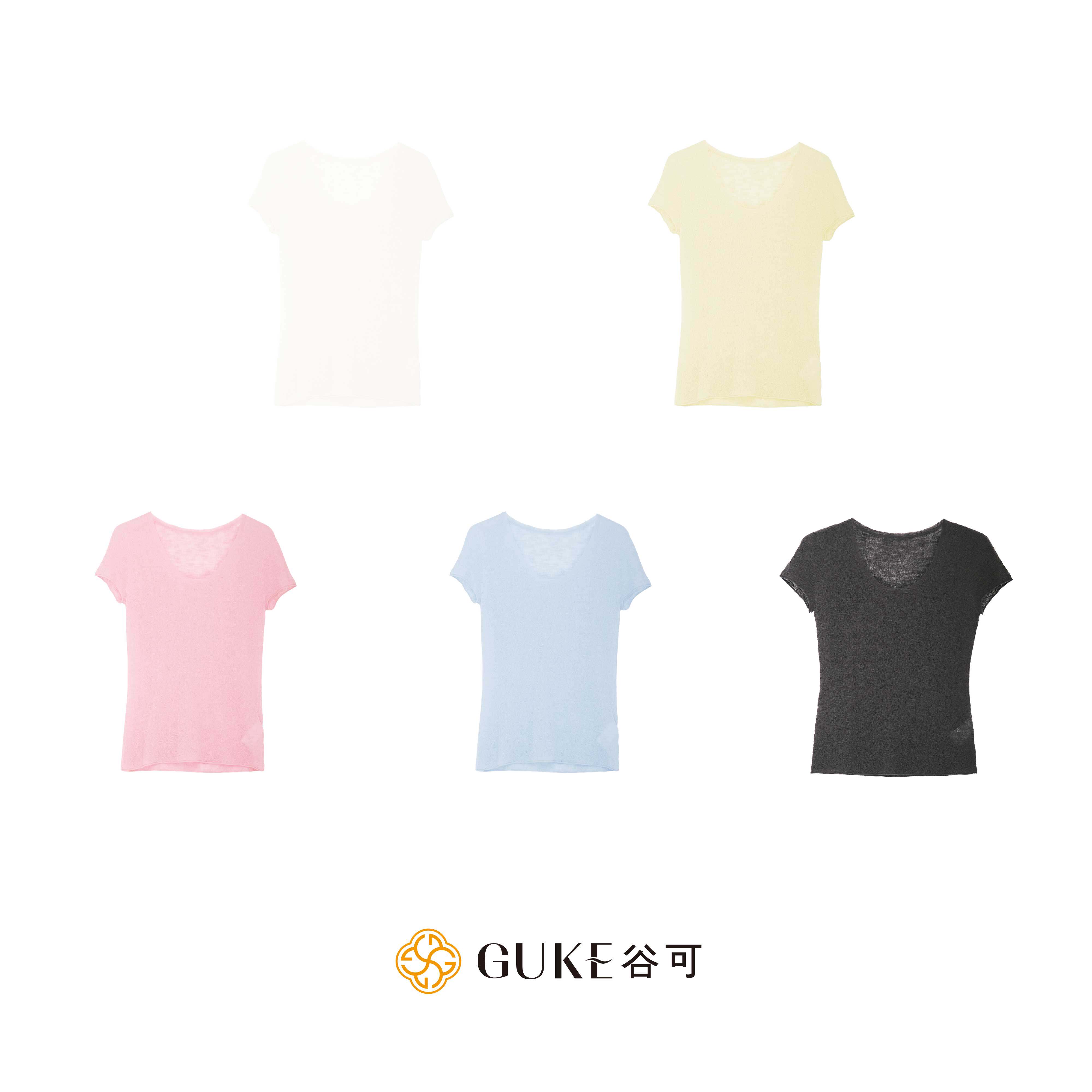 GKE/谷可C1310简约短袖T恤女休闲风百搭显瘦基础款上衣