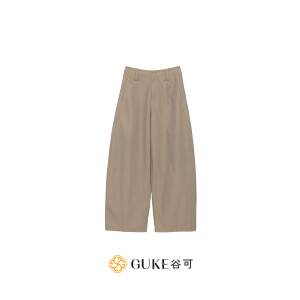 谷可高腰弯刀阔腿休闲百搭女长裤